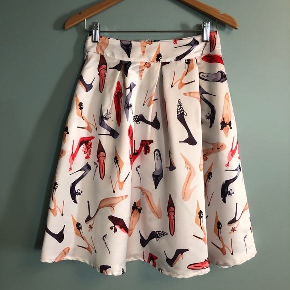 A Line Skirt with High Heel Shoe Design - Picture 1 of 5